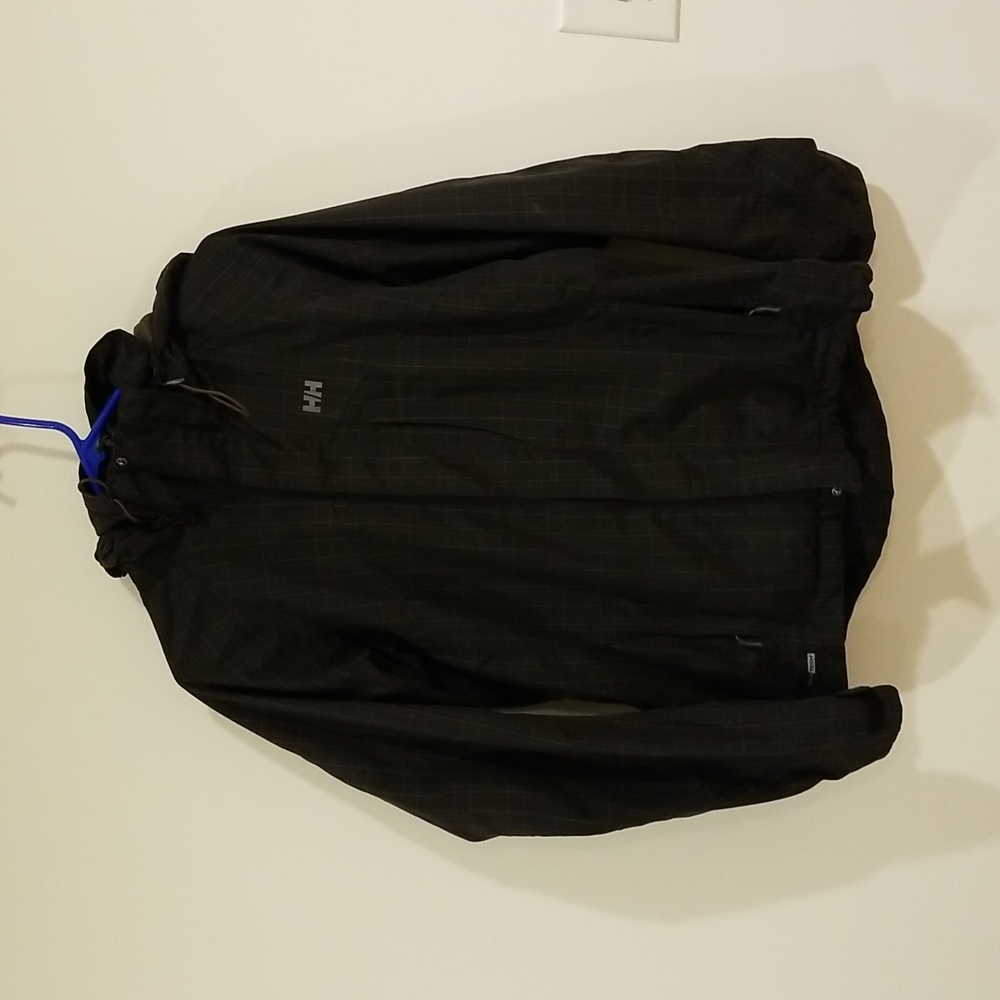 Helly Hansen Woman's Shell Size L Back with nice thin gray stripe pattern detail